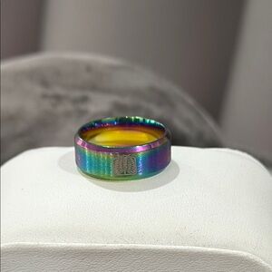 Multicolor Iridescent Ring size 8